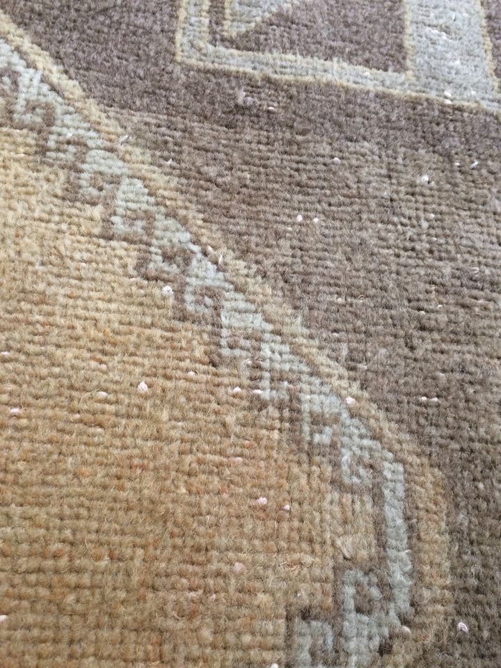 Beige Turkish Runner Rug 3' 10" x 12' 2" Hand-Knotted view 9