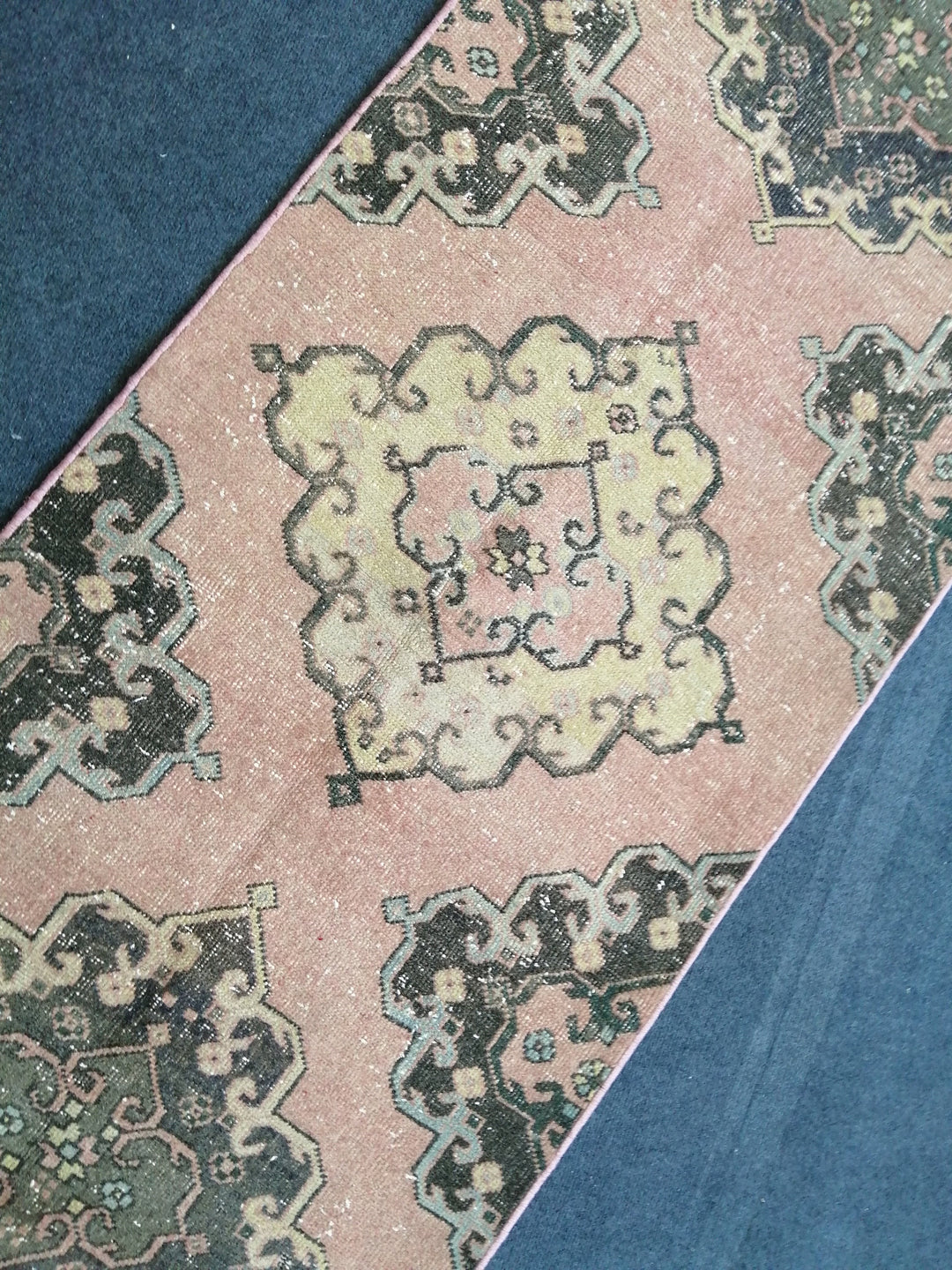 Beige Turkish Runner Rug 2' 8" x 12' 6" Hand-Knotted pattern