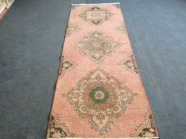 Rust Turkish Runner Rug 2' 8" x 7' Hand-Knotted