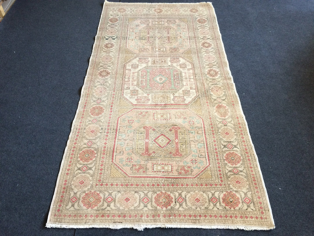Rust Turkish Oushak Rug Hand-Knotted