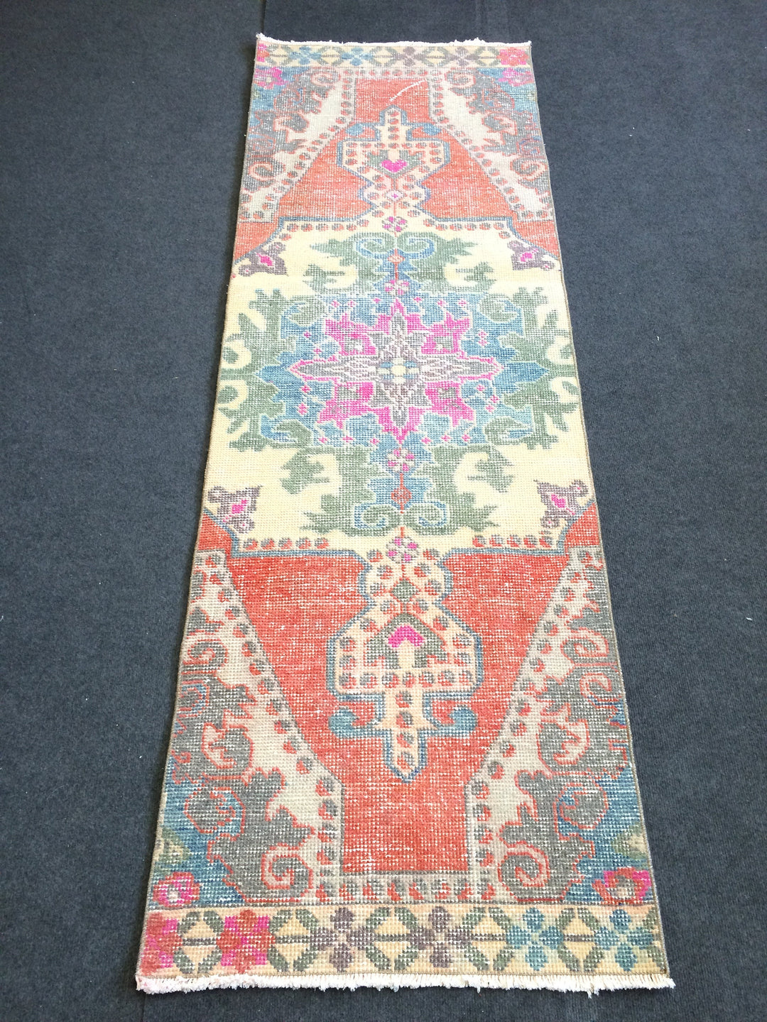 Turkish Oushak Runner Rug 2'8" x 10'1" Hand-Knotted view