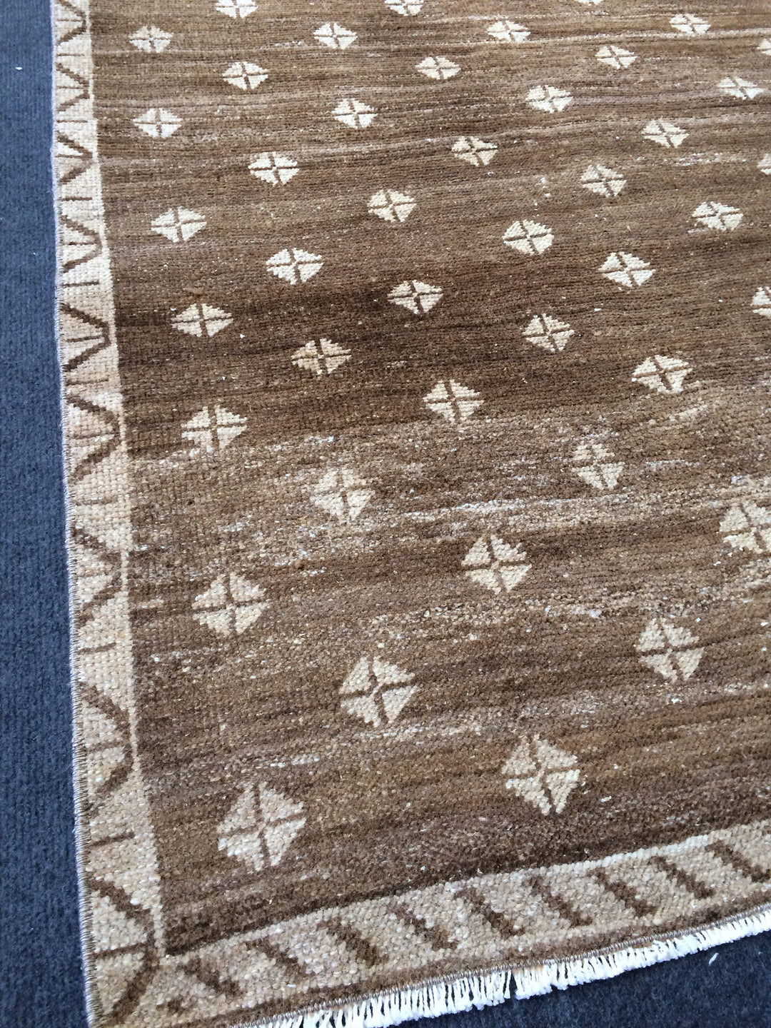 Rust Turkish Oushak Rug Rust Runner Rug Hand-Knotted field