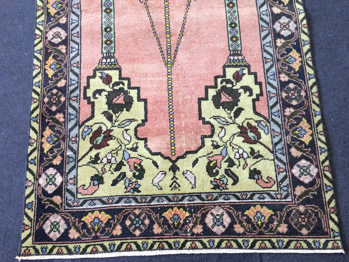 Rust Turkish Oushak Rug 2'7" x 9'10" Hand-Knotted field