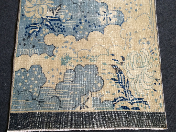 Rust Turkish Runner Rug 3' x 7' Hand-Knotted view