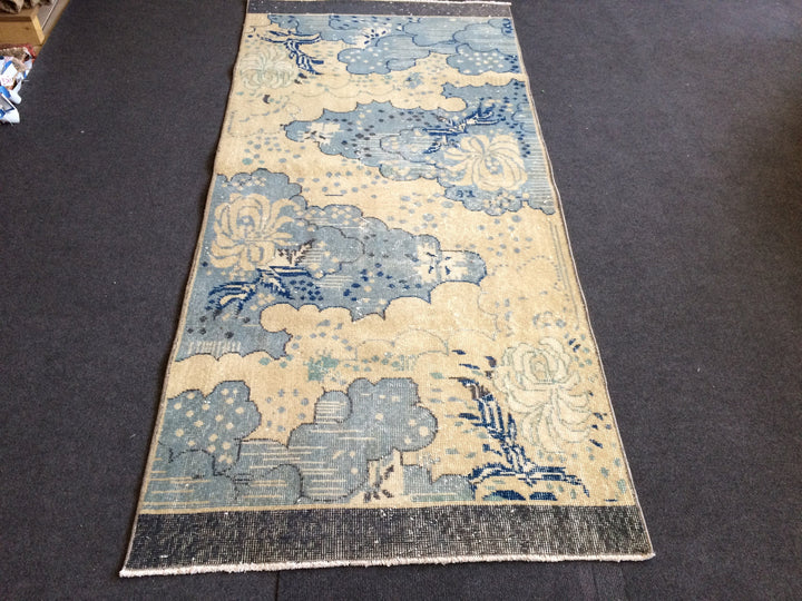 Rust Turkish Runner Rug 3' x 7' Hand-Knotted