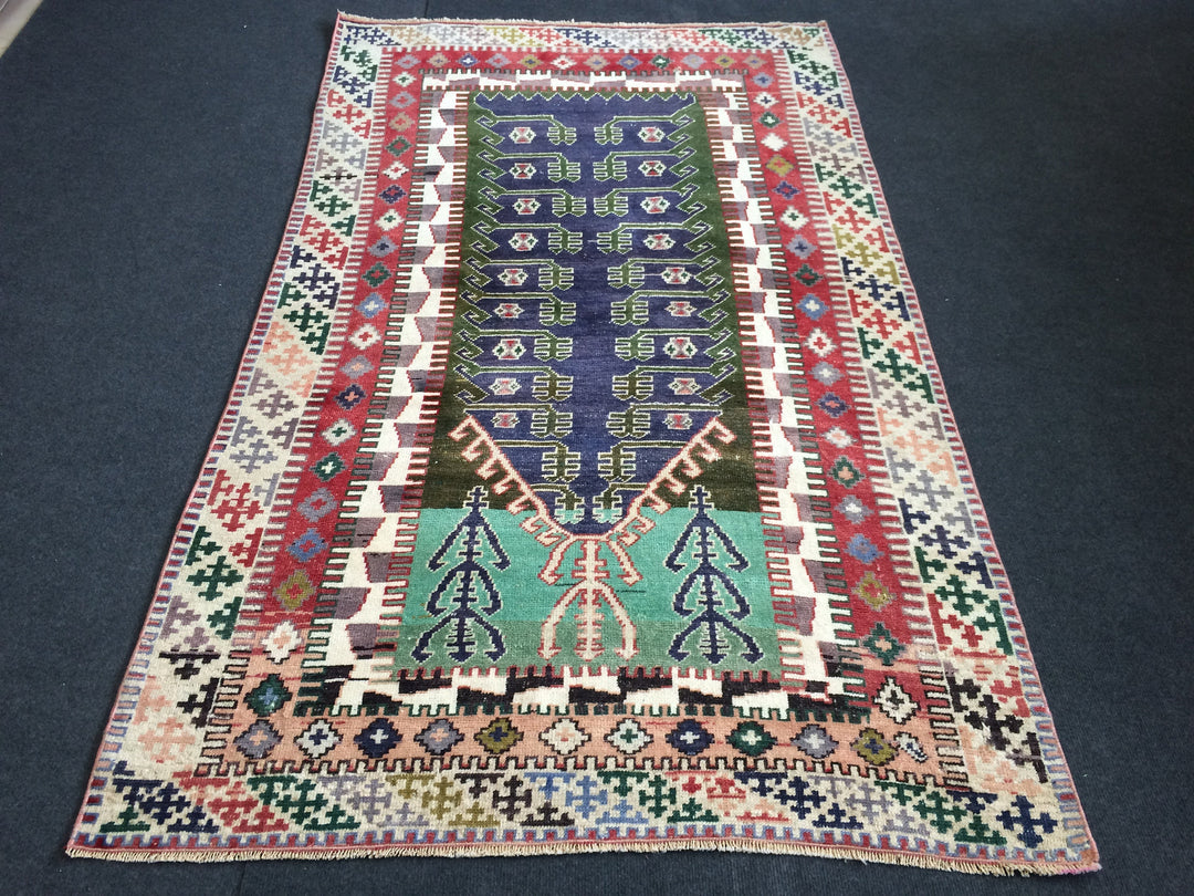 Rust Turkish Oushak Rug Runner Hand-Knotted
