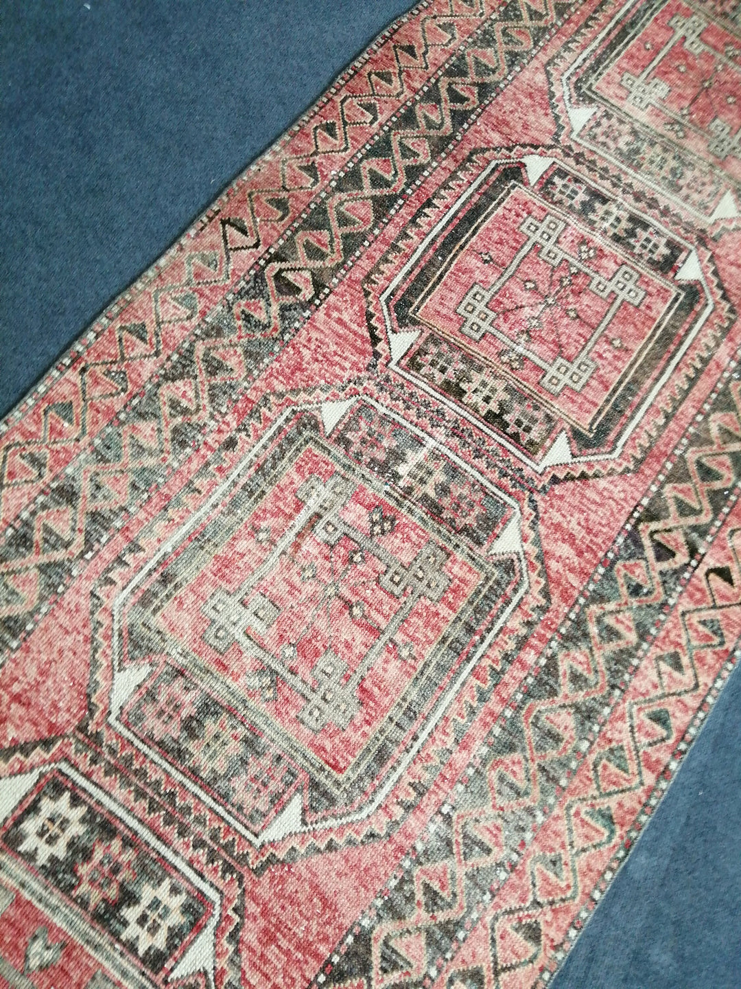 Beige Turkish Runner Rug 3' x 10' Hand-Knotted | No. WR19209