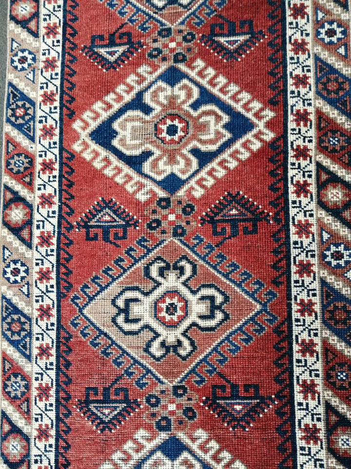 Blue Turkish Runner Rug 2' 6" x 9' 7" Hand-Knotted | No. WR77982