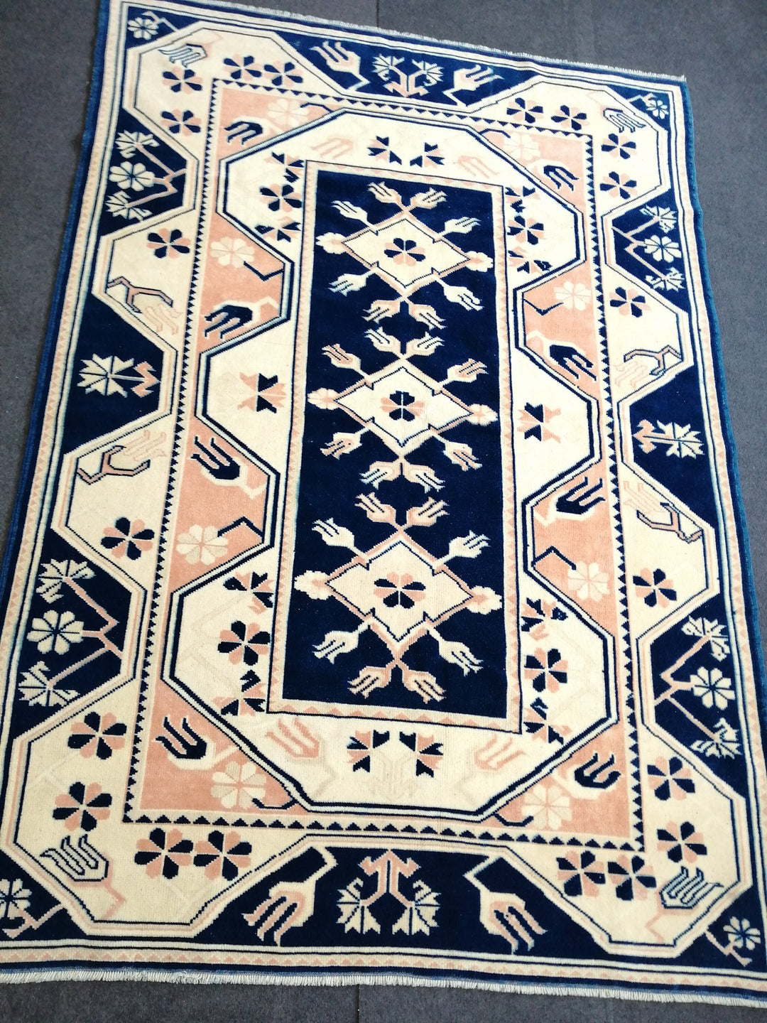 Blue Turkish Oushak Rug 5' 4" x 7' 10" Hand-Knotted | No. WR75403