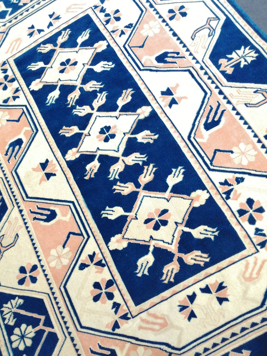 Blue Turkish Oushak Rug 5' 4" x 7' 10" Hand-Knotted | No. WR75403