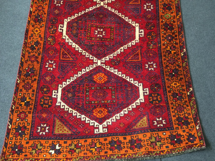 Beige Turkish Runner Rug 3' 11" x 9' 10" Hand-Knotted pattern