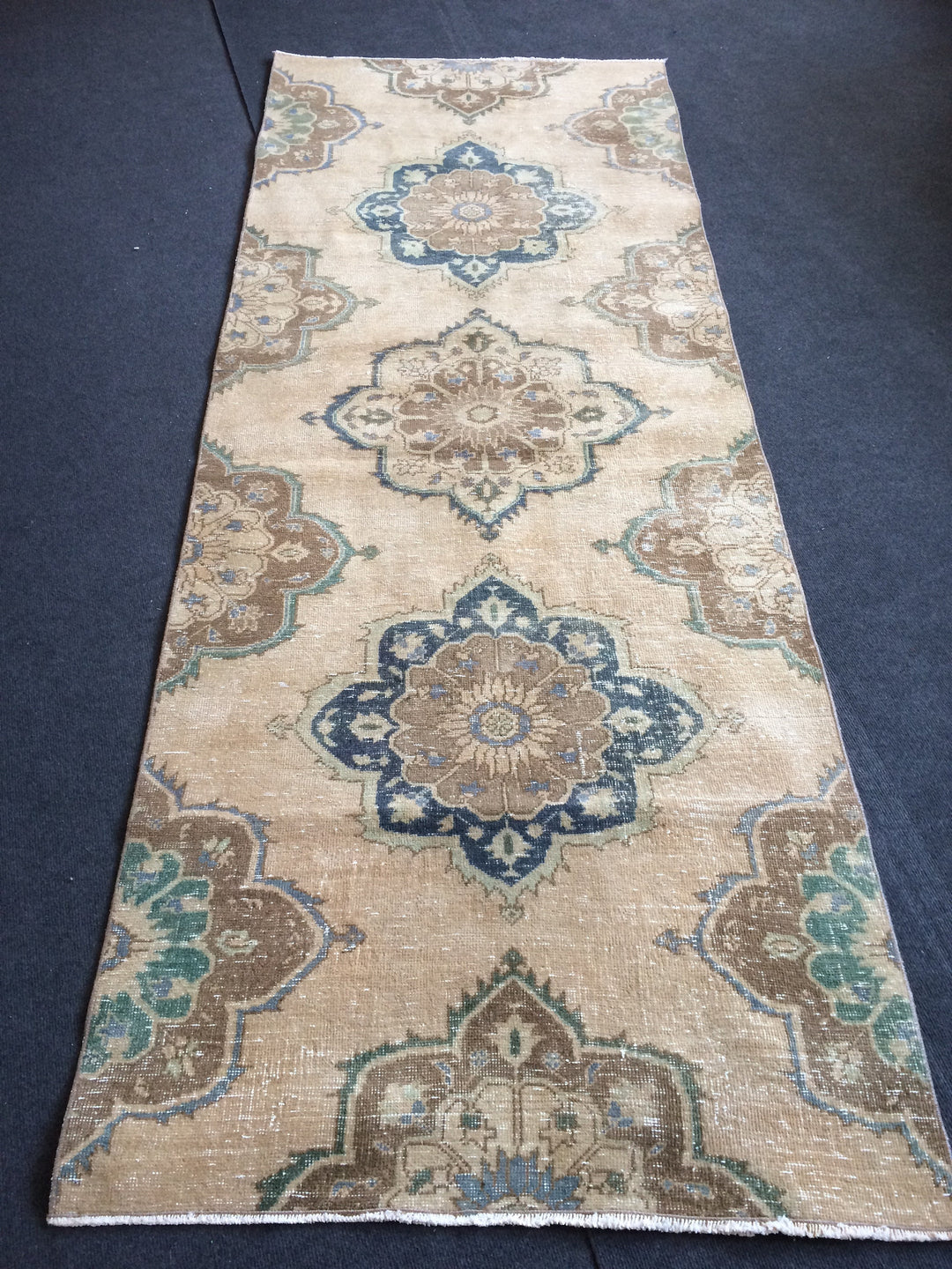 Beige Turkish Runner Rug 3' x 9' Hand-Knotted view