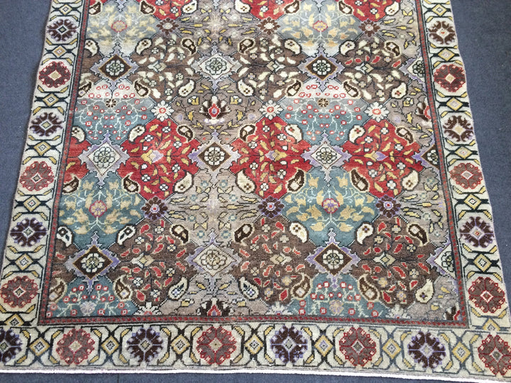 Beige Turkish Runner Rug 4' 11" x 7' Hand-Knotted view