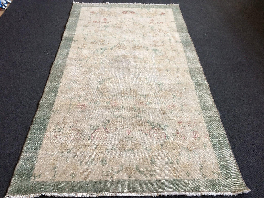 Rust Turkish Oushak Rug Hand-Knotted