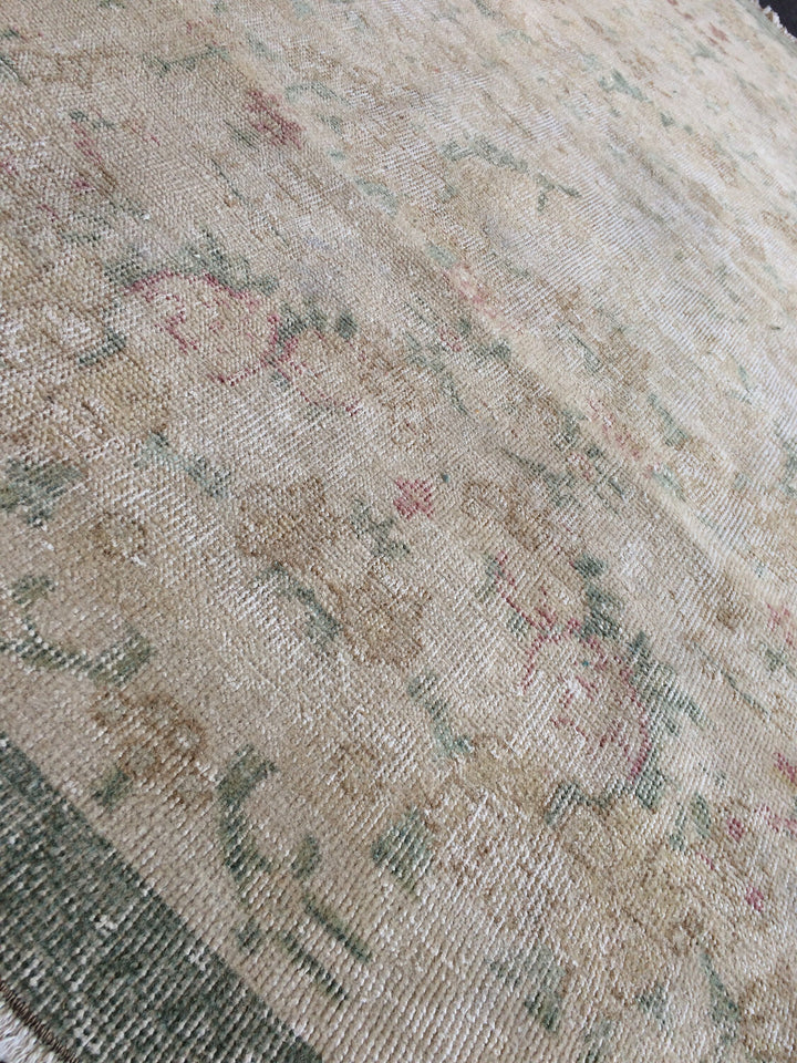 Rust Turkish Oushak Rug Hand-Knotted texture