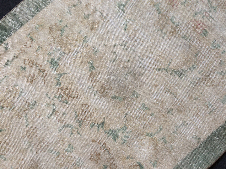 Rust Turkish Oushak Rug Hand-Knotted close-up