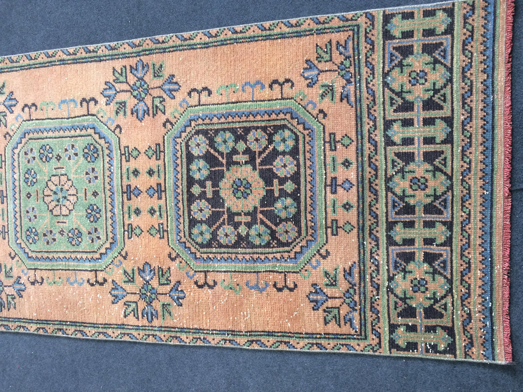 Beige Turkish Runner Rug 2' 11" x 11' 5" Hand-Knotted view