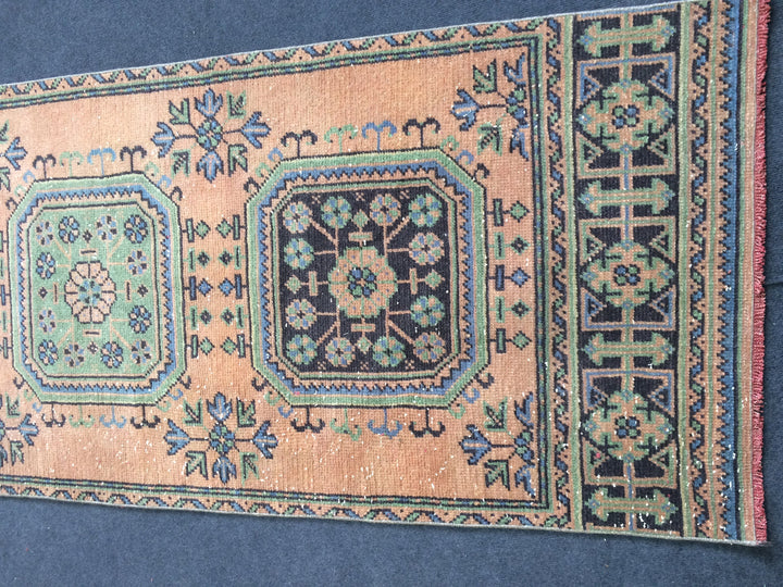 Beige Turkish Runner Rug 2' 11" x 11' 5" Hand-Knotted view