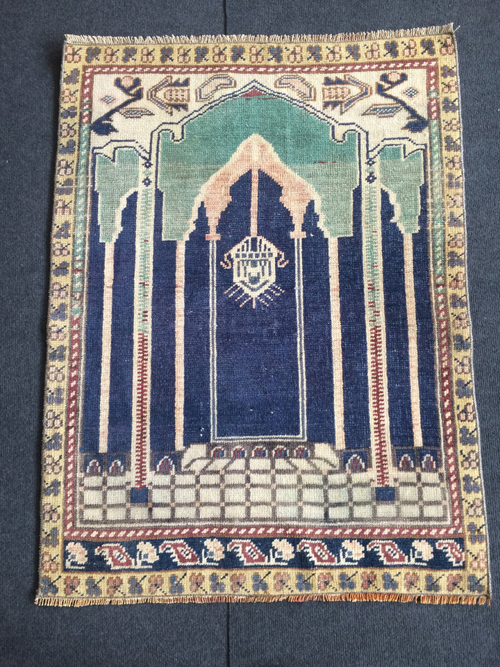 Rust Turkish Oushak Rug Hand-Knotted detail