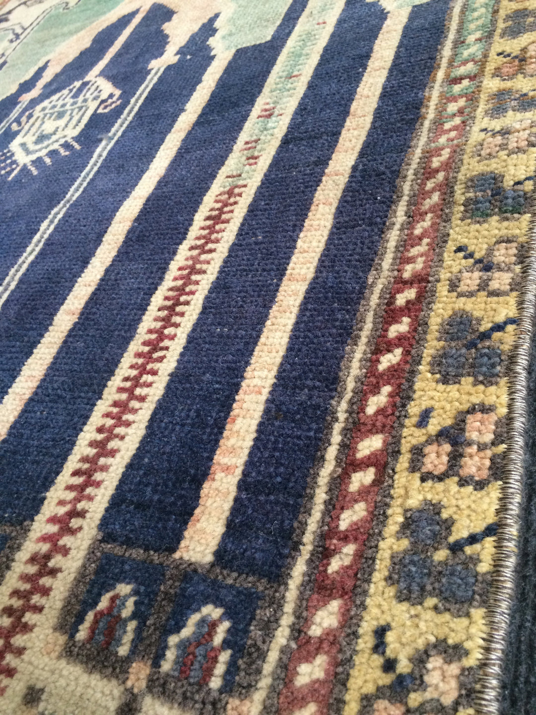 Rust Turkish Oushak Rug Hand-Knotted texture