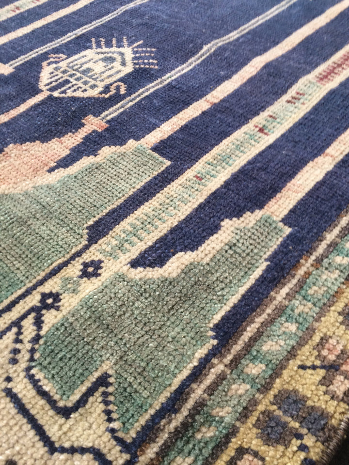 Rust Turkish Oushak Rug Hand-Knotted field