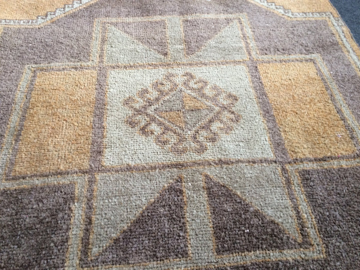 Beige Turkish Runner Rug 3' x 13' Hand-Knotted view 9