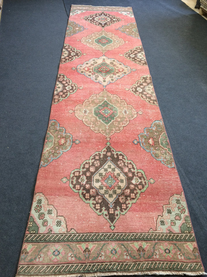Beige Turkish Runner Rug 3' x 12' 6" Hand-Knotted view