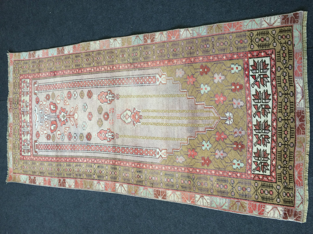 Turkish Runner Rug 3' x 6' 5" Hand-Knotted pattern