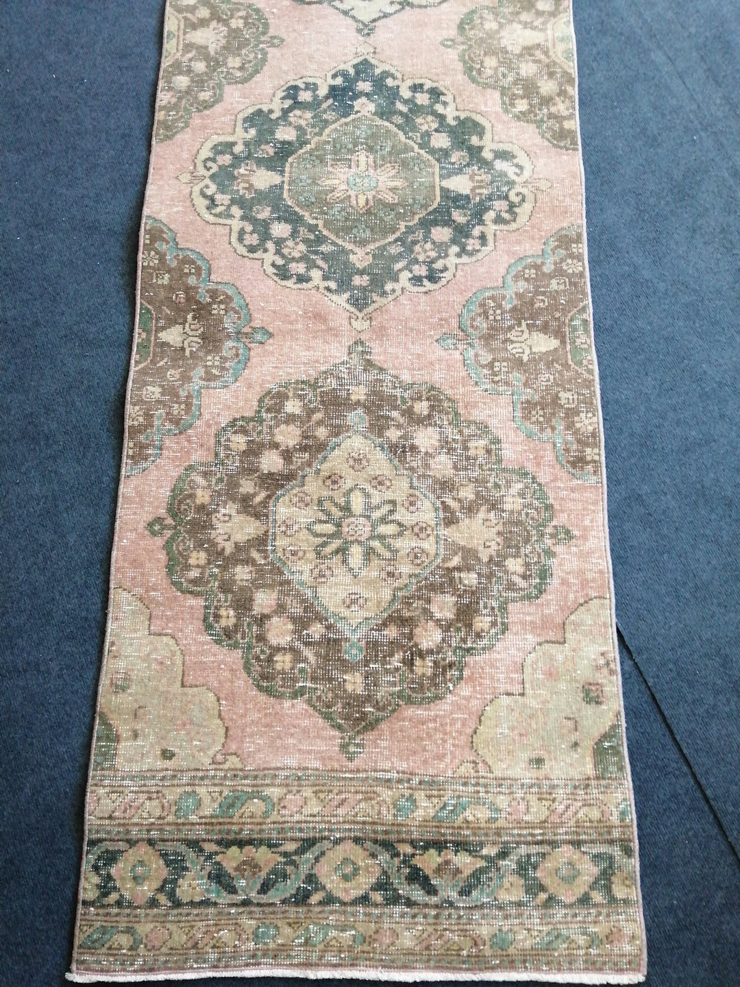 Beige Turkish Runner Rug 2' 6" x 11' 1" Hand-Knotted view