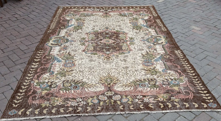 Turkish Oushak Rug 6' 7" x 10' Hand-Knotted view