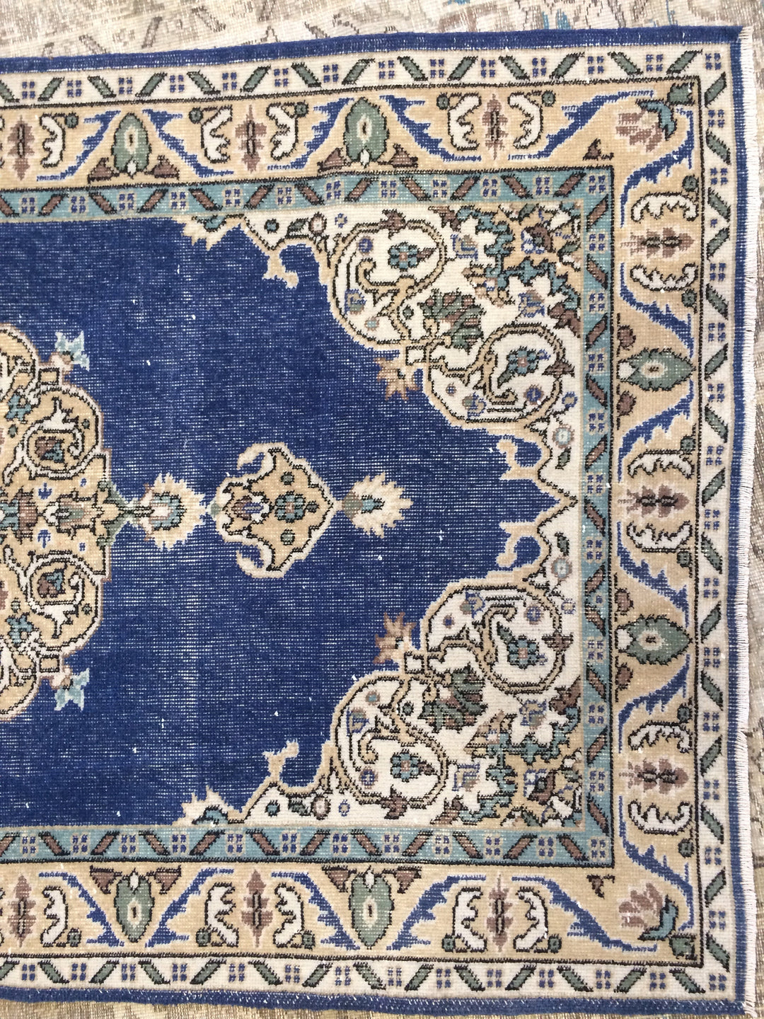 Blue Turkish Oushak Rug 4' x 7' Hand-Knotted | No. WR12977