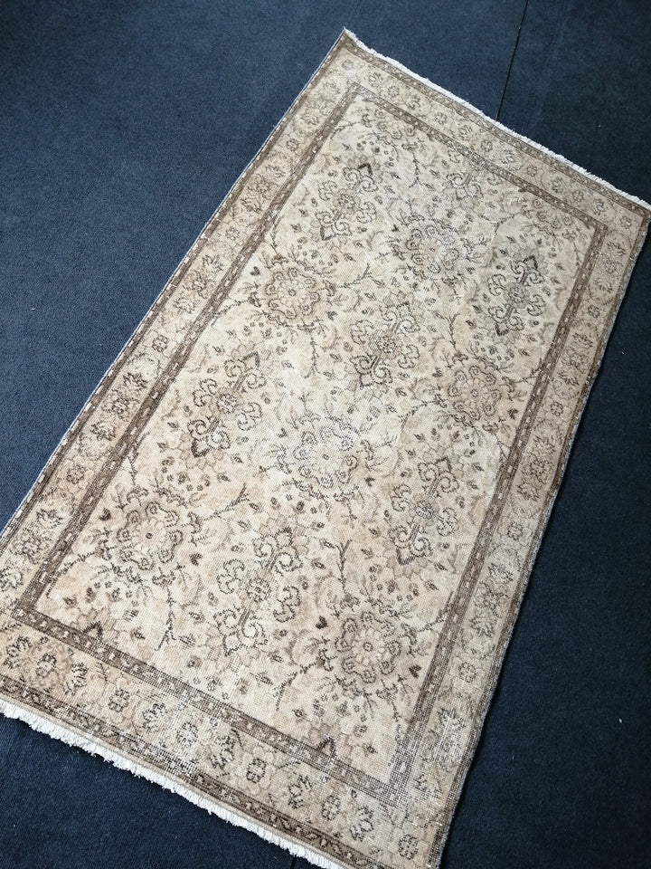 Rust Turkish Runner Rug 3' 10" x 6' 11" Hand-Knotted