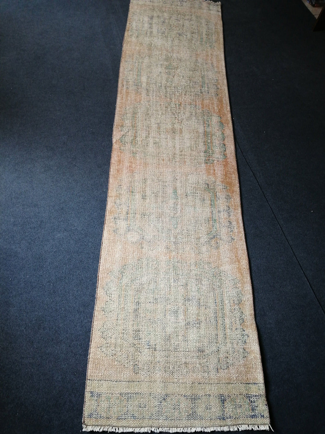 Beige Turkish Runner Rug 2' 10" x 11' Hand-Knotted view