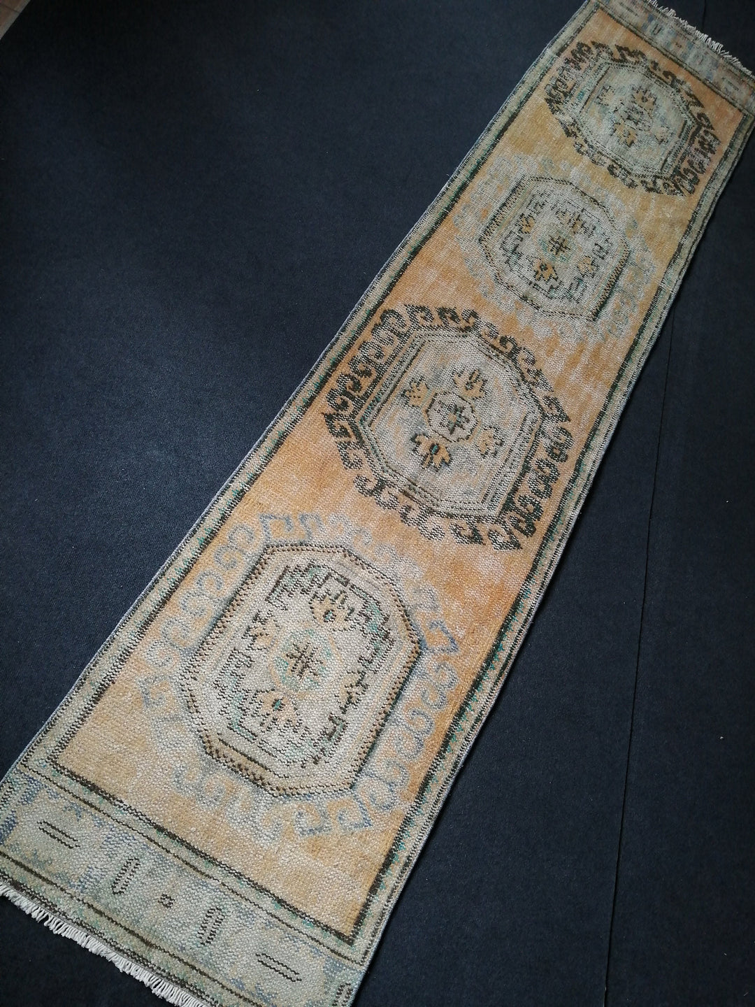 Beige Turkish Runner Rug 2' 8" x 11' 10" Hand-Knotted