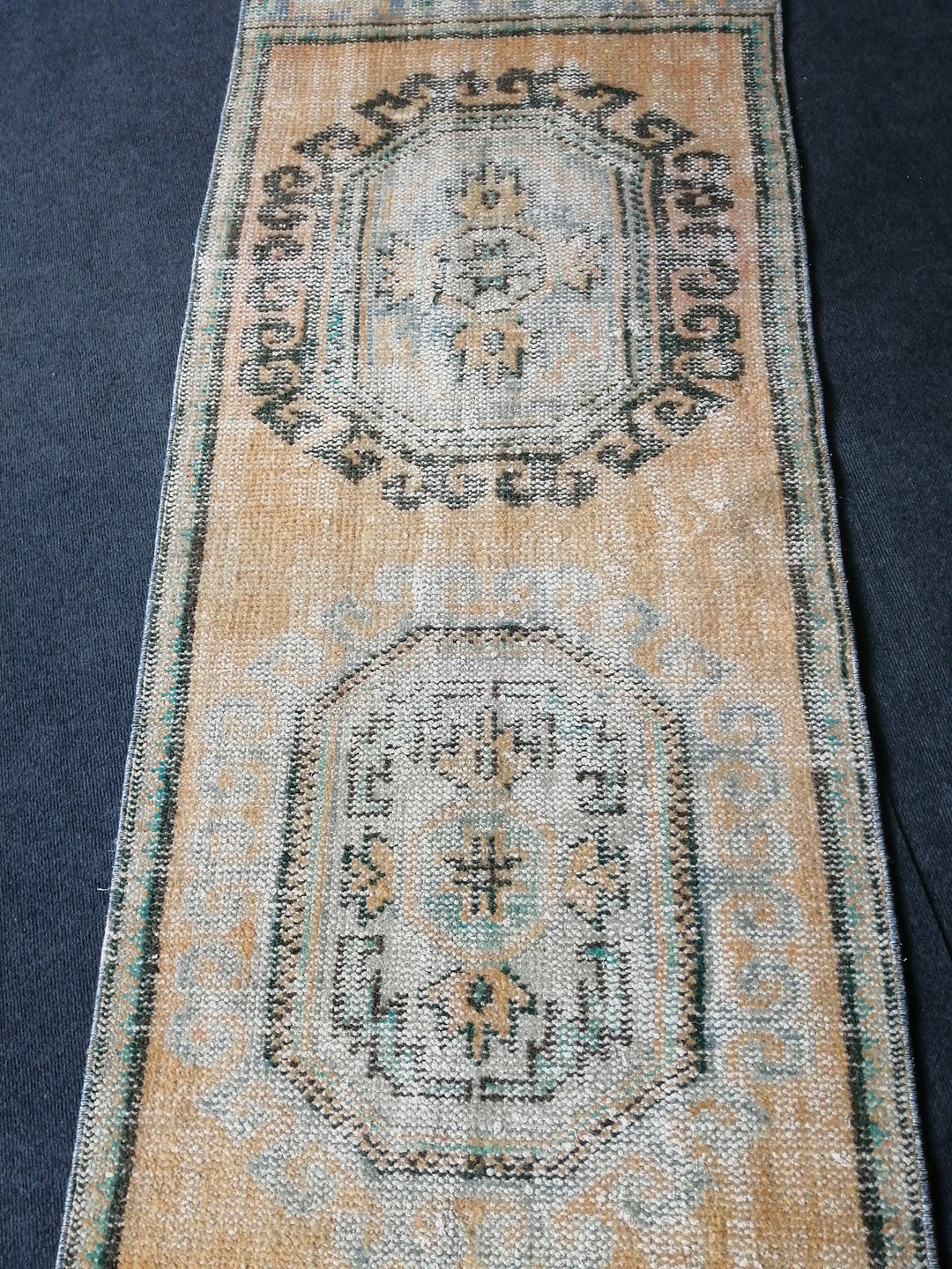 Beige Turkish Runner Rug 2' 8" x 11' 10" Hand-Knotted pattern