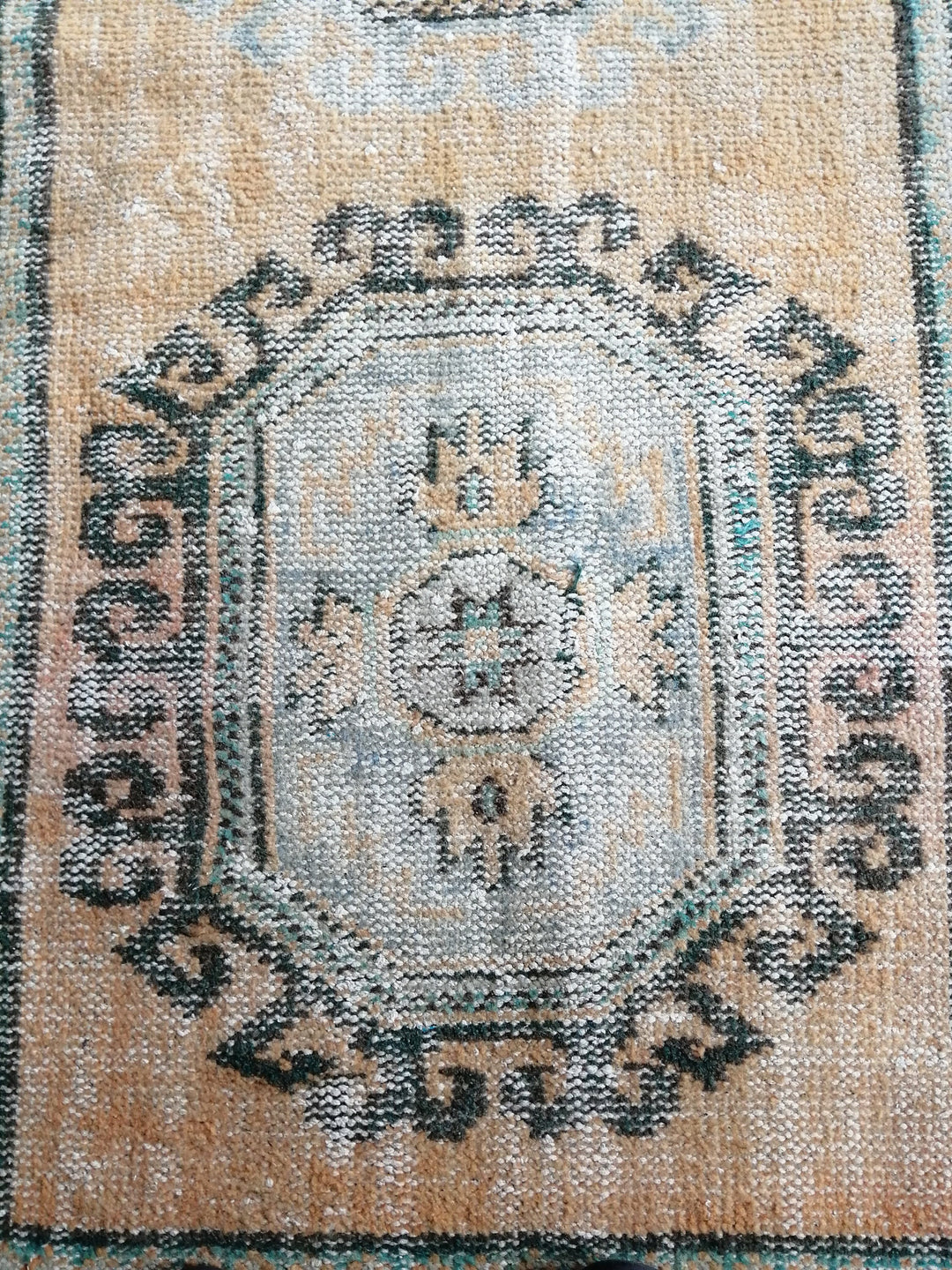Beige Turkish Runner Rug 2' 8" x 11' 10" Hand-Knotted reverse