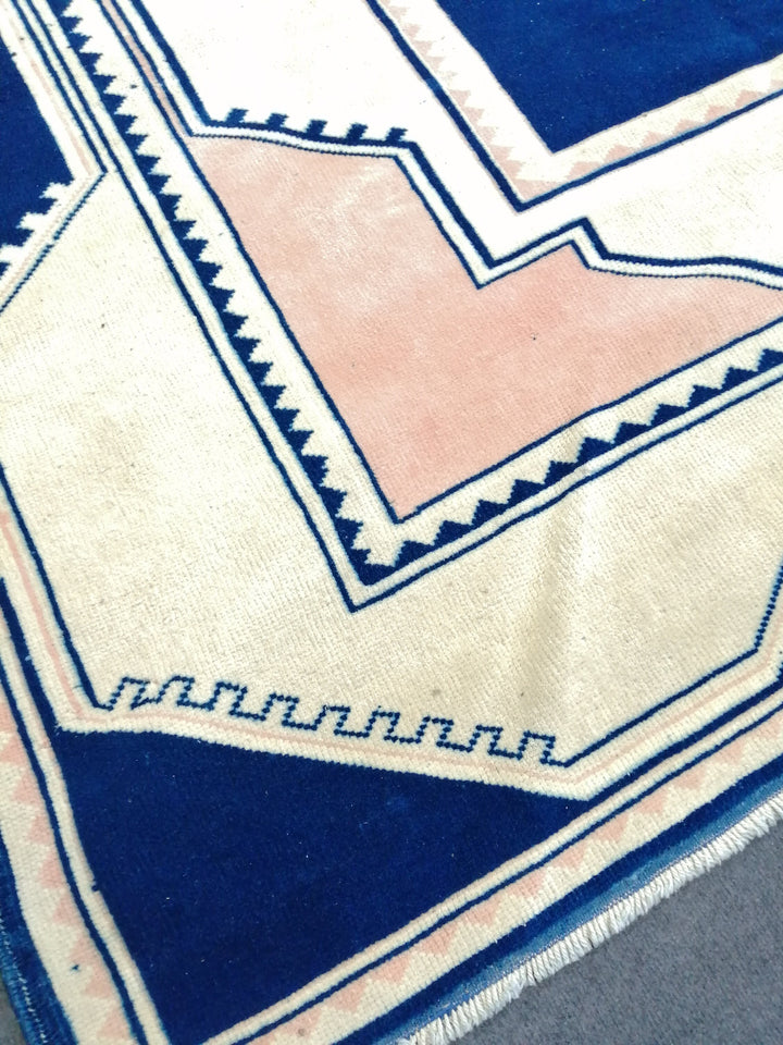 Blue Turkish Oushak Rug 6' 6" x 10' Hand-Knotted | No. WR91703