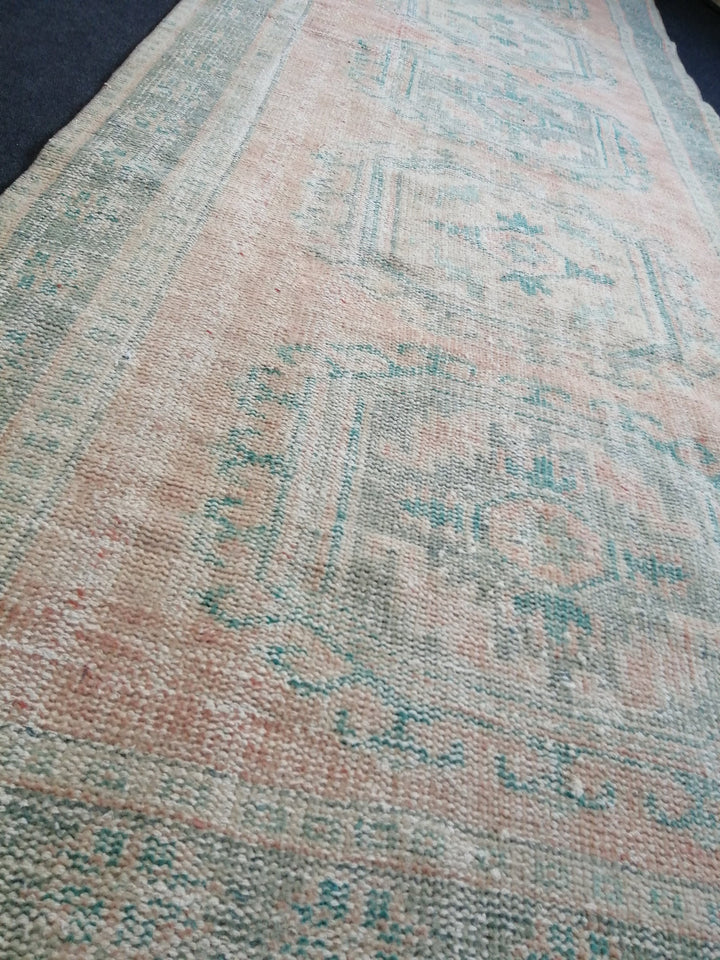 Beige Turkish Runner Rug 4' 4" x 11' 2" Hand-Knotted view 9