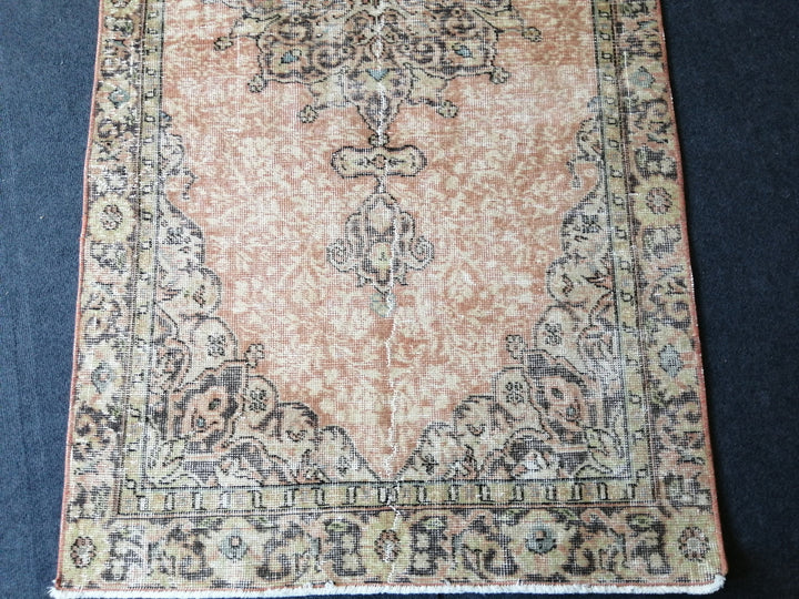 Rust Turkish Oushak Rug 3' 2" x 6' 5" Hand-Knotted border