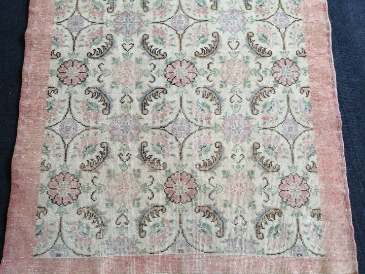 Rust Turkish Oushak Rug 4' x 6' 5" Hand-Knotted close-up