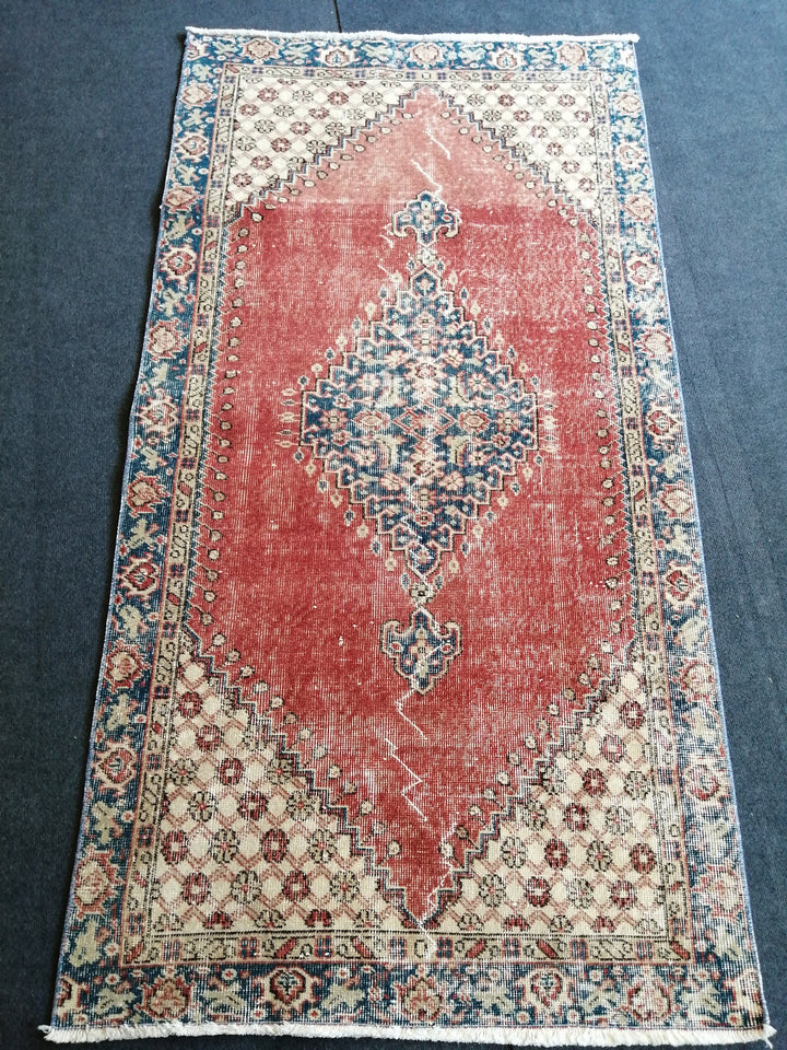 Rust Turkish Oushak Rug Hand-Knotted