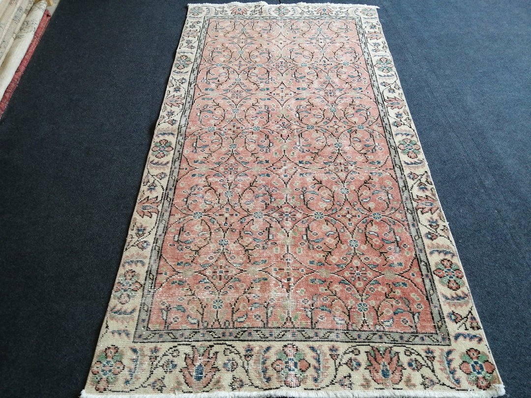 Rust Turkish Oushak Rug Hand-Knotted