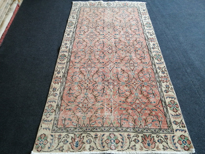Rust Turkish Oushak Rug Hand-Knotted