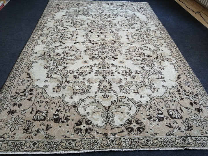 Rust Turkish Oushak Rug 6' 5" x 10' Hand-Knotted