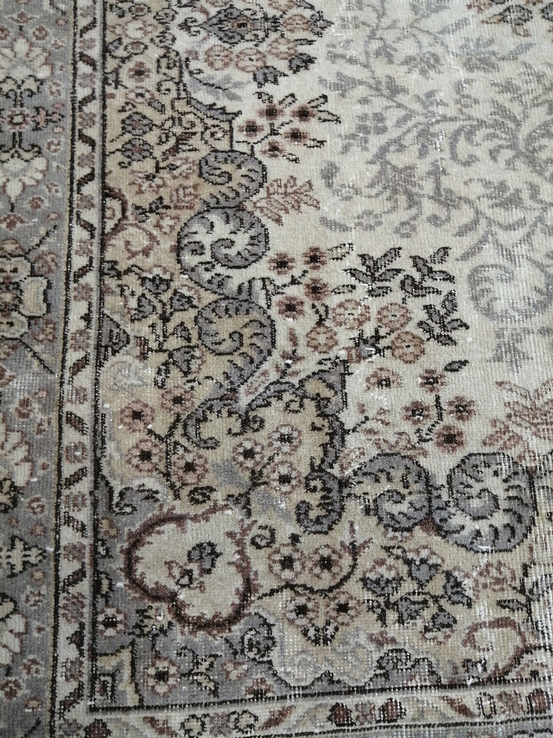 Rust Turkish Oushak Rug 6' 8" x 10' Hand-Knotted reverse