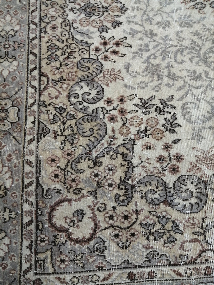 Rust Turkish Oushak Rug 6' 8" x 10' Hand-Knotted reverse