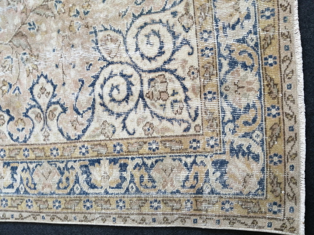 Blue Turkish Oushak Rug 5' 4" x 9' Hand-Knotted | No. WR38902