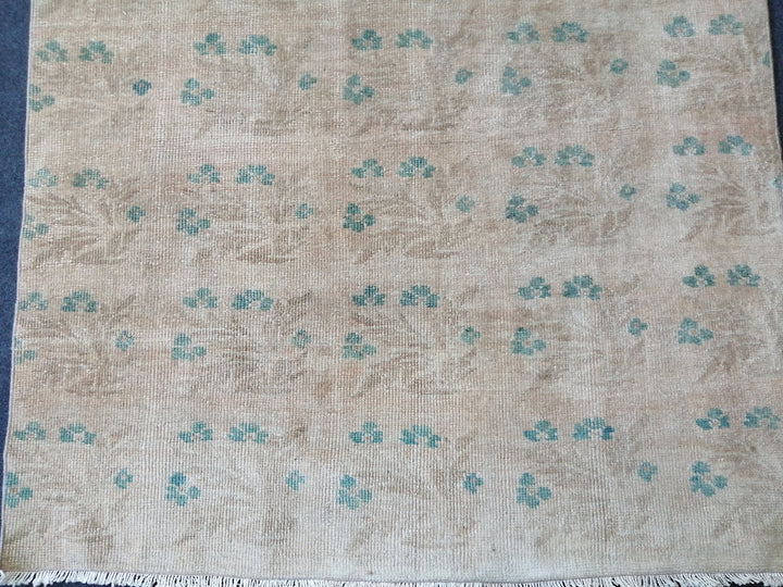 Turkish Runner Rug 4' x 8' 1" Hand-Knotted field