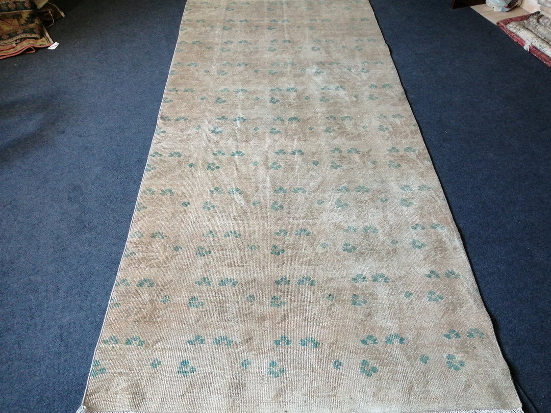 Turkish Runner Rug 4' x 8' 1" Hand-Knotted