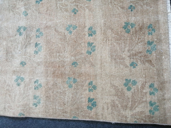 Turkish Runner Rug 4' x 8' 1" Hand-Knotted close-up